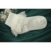 Ivory First Holy Communion Socks with Lace Frill Style 5165A image