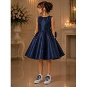 Navy Satin Confirmation Dress Style Ko26734 image