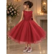 Red Satin/Tulle Confirmation Dress Style Ko27638 image