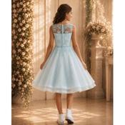 Shallow Blue Lace/Tulle Confirmation Dress Style Ko22531