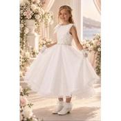 Sweetie Pie White First Holy Communion Dress with Shimmer Details Style 5040 image