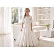 Ivory Ruffle Sleeve Communion Dress C38 image