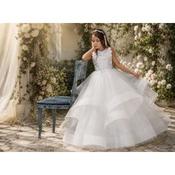 Ivory  Heart Back Princess Communion Dress C6 image