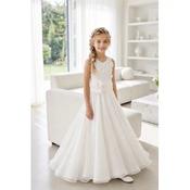 Ivory Blossom Bow Communion Dress C43 image