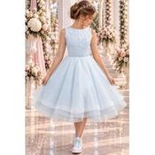 Powder Blue  Lace/Tulle Confirmation Dress Style Ko27636
