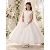 Sweetie Pie White Richly Detailed First Holy Communion Dress Style 5044 image