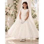 Sweetie Pie Ivory Richly Detailed First Holy Communion Dress Style 5044 image