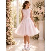 New Pink Lace/Tulle Confirmation Dress Style KO22532 image