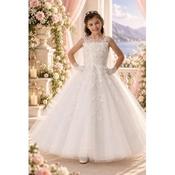 Sweetie Pie Luxury Celestial Floral White First Holy Communion Dress Style 5046 image
