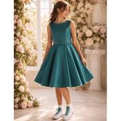 Teal Mikado Confirmation Dress Style Ko25300 image