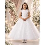 Rosa Bella White Divine Grace Lace Communion Dress Style RB814 image