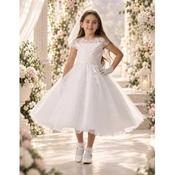 Rosa Bella Sweetie Pie White Floral Lace &amp; Tulle Communion Dress style Rb801 image
