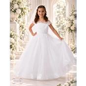 Sweetie Pie Luxury Grace Floral White First Holy Communion Dress Style Style 5050 image