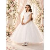 Rosa Bella White Lace V-Back Communion Dress Style RB808 image