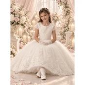 Rosa Bella Ivory Classic Lace Princess Communion Dress Style Rb804 image