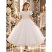 Fashion Angel Exclusive by Sweetie Pie Lace &amp; Sparkle Ivory Communion Dress Style S-SR10-FA image