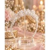 First Holy Communion Tiara with Crystals Style HAIR 18 image