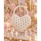 Pearl Love Heart Shaped First Holy Communion Handbag Style BAG2709 image