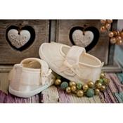 Christening Shoes M/baby Slippers Ivory image