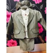 Dark grey 6 piece christening suit 