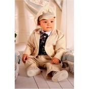 Special Occasions Corduroy Suit Set in Beige&amp;Burgund Style A015+