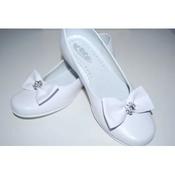 White Leather First Holy Communion Shoes Style 800 image