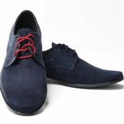 Navy Suede Leather Elegant Communion/Ceremonial Shoes bsh02 image