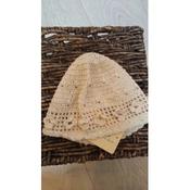 Baby Girls Christening/Special Occasions Ivory Crochet Bonnet with Flowers