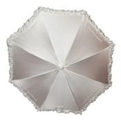 White Satin First Holy Communion Parasol With Diamonds Style 678 image