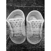 Couche Tot White Christening/Special Occasions Diamonds Shoes Style 31419