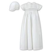 Sarah Louise Lovely Baby Boy Ivory Christening Gown with Bonnet style 001178s image