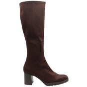 Miss Elastic Ladies Brown Lycra Knee High Sock Boot 78173 image