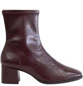 Miss Elastic Ladies Burgundy Heeled Sock Boot 75311
