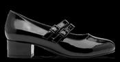 Jana Ladies Double Strap Block Heel Shoe 24366-45 018