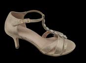 Coco Ritz Ladies Gold Diamonte T-Bar Sandal 1007 image