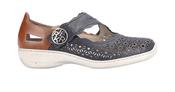 Rieker Ladies Low Wedge Velcro Shoe 413G4-14 image