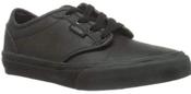 Vans Atwood Leather Ladies and Mens Black Laced Shoes image