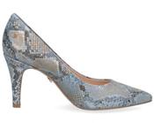 Caprice Ladies Sky Blue Snake Court Shoe 22416-913 image