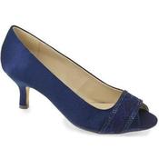 Lunar Casely Navy Peep Toe Court Shoe image