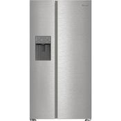 Whirlpool Side By Side Fridge Freezer Pearl Inox | WHG26573WX4UK