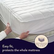 Dreamland Snowed In Organic Cotton Warming Mattress Protector with Dual Controllers - White | 16888