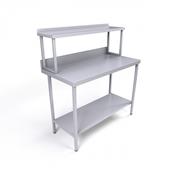 1200 x 600mm Stainless Steel Wall Table &amp; Gantry