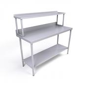 1500 x 600mm Stainless Steel Wall Table &amp; Gantry