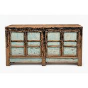 Distressed Turquoise Oriental Pine Sideboard image