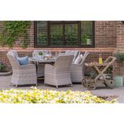 Muckross 6 Seater Round Dining Set – Natural image