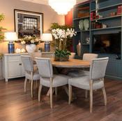 Taylor Oval Dining Table 2.4M and Shaw Taupe Dining Chair Bundle image
