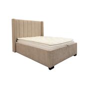 Velora 5ft Bed Frame with Ottoman - Latte image
