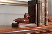 Walnut Hand carved Duck  Bookends image