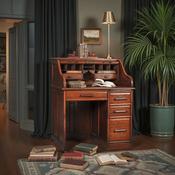 Oak Roll Top Desk image