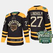 Men's Boston Bruins #27 Hampus Lindholm 2023 Winter Classic Black Authentic Stitched Jersey image